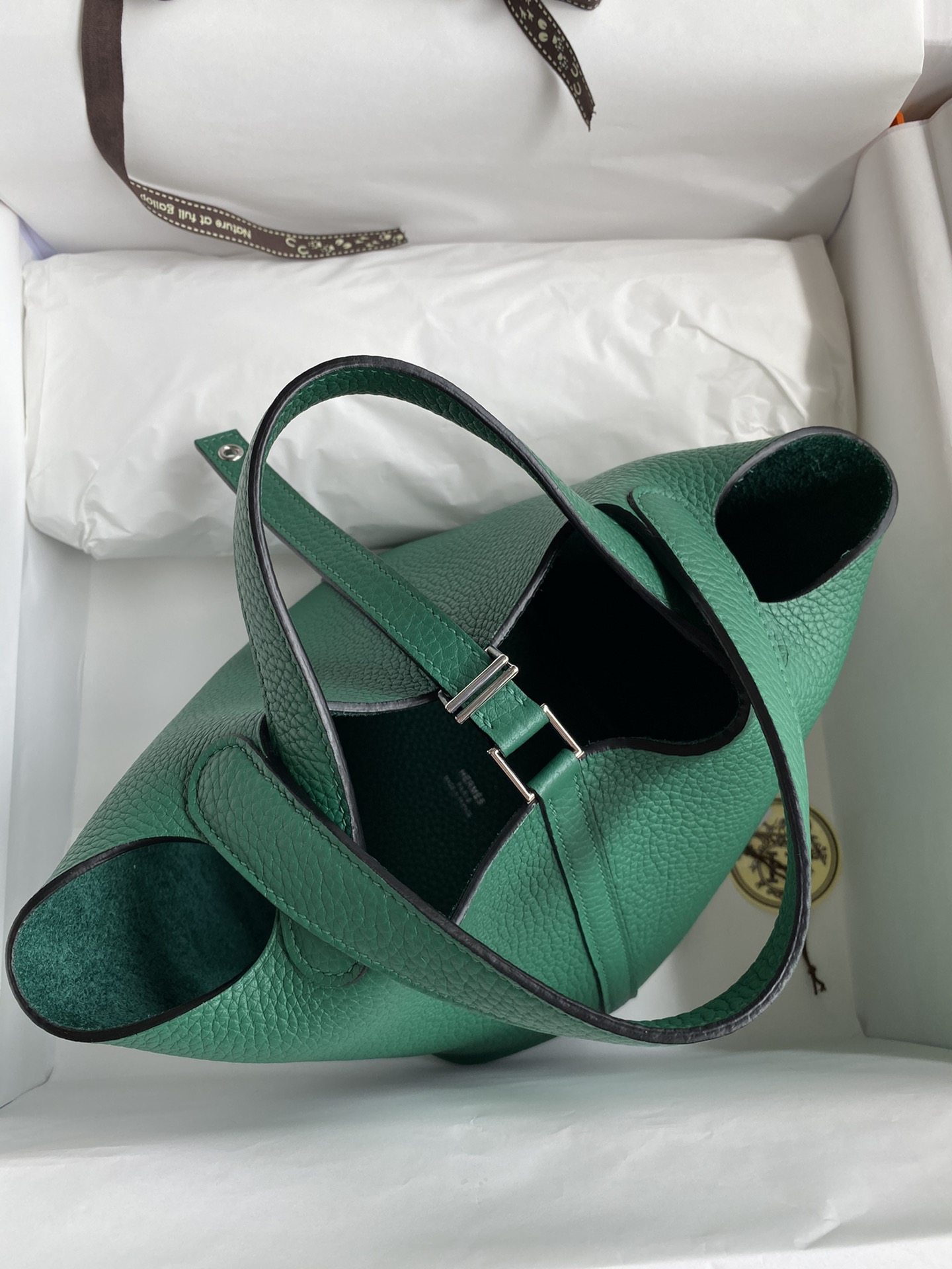 Hermes Picotin Lock 18 Bag In Vert Vertigo Clemence Leather